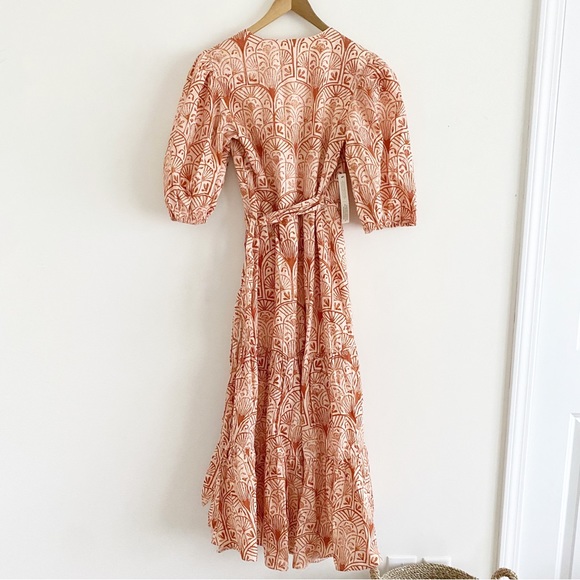 Anthropologie Dresses Anthropologie Hutch Vneck Tiered Wrap Midi Dress Poshmark